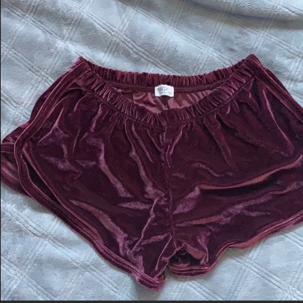 Brandy velvet shorts